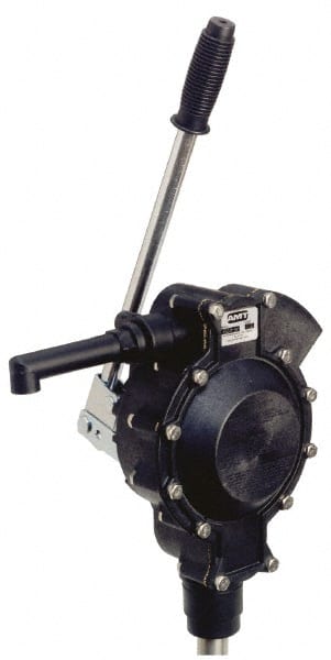 American Machine & Tool - 3/4" Outlet, Polypropylene Hand Operated Position Pump - 17 oz per Stroke, For Organic Acids, Alcohols & Water Soluble Inorganic Chemicals - Exact Tooling