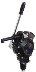 American Machine & Tool - 3/4" Outlet, Polypropylene Hand Operated Position Pump - 17 oz per Stroke, For Organic Acids, Alcohols & Water Soluble Inorganic Chemicals - Exact Tooling