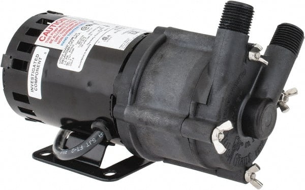 Little Giant Pumps - 1/25 HP, 7 Working PSI, 16.2 Shut Off Feet, Magnetic Drive Pump - 3100 RPM, 1 Phase, 60 Hz, 1.3 Amps - Exact Tooling