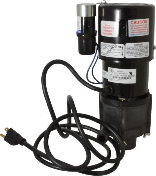 Little Giant Pumps - 1/10 HP, 10-1/2 Working PSI, 24.3 Shut Off Feet, Magnetic Drive Pump - 3000 RPM, 1 Phase, 60 Hz, 1.7 Amps - Exact Tooling