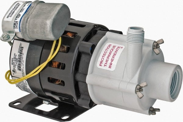 Little Giant Pumps - 1/8 HP, 27-1/2 Shut Off Feet, Magnetic Drive Pump - 1 Phase, 60 Hz - Exact Tooling