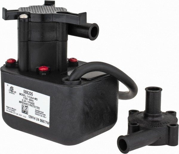 Little Giant Pumps - 1/200 HP, 5 Shut Off Feet, Magnetic Drive Pump - 3250 RPM, 1 Phase, 60 Hz - Exact Tooling