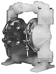 SandPIPER - 1/2" NPT, Nonmetallic, Air Operated Diaphragm Pump - PTFE Diaphragm, PVDF Housing - Exact Tooling