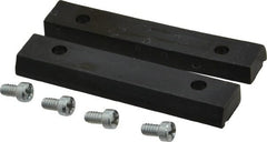 Panavise - 2-1/2" Wide x 1/2" High x 1/4" Thick, V-Groove Vise Jaw - Nylon, Fixed Jaw - Exact Tooling