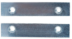 Panavise - 2-1/2" Wide x 1/2" High x 1/4" Thick, Flat/No Step Vise Jaw - Steel, Fixed Jaw - Exact Tooling