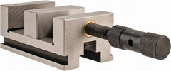 Interstate - 2-3/8" Jaw Width, 2-1/8" Jaw Opening Capacity, 1" Jaw Height, Toolmaker's Vise - V-Groove Jaw, 0.0001" Parallelism, 0.0002" Squareness, 4.33" OAL x 2.3" OAH - Exact Tooling