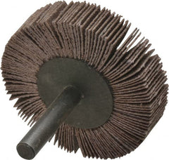 3M - 2" Diam x 1/2" Face Width, Very Fine Aluminum Oxide Coated Mounted Flap Wheel - 1/4" Shank Mount, 180 Grit, XE Weighted Cloth Backing, 20,000 Max RPM - Exact Tooling