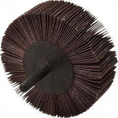 3M - 3" Diam x 1" Face Width, Extra Fine Aluminum Oxide Coated Mounted Flap Wheel - 1/4" Shank Mount, 320 Grit, XE Weighted Cloth Backing, 18,000 Max RPM - Exact Tooling