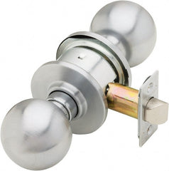 Schlage - 1-3/8 to 1-7/8" Door Thickness, Satin Chrome Passage Knob Lockset - Exact Tooling