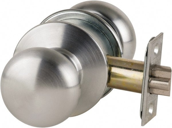 Schlage - 1-3/8 to 1-7/8" Door Thickness, Satin Chrome Passage Knob Lockset - Exact Tooling