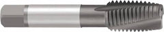Emuge - 5/8-18 UNF 3 Flute 3BX Plug Spiral Flute Tap - Cobalt, Nitride Finish, 3-13/16" OAL, Left Hand Flute, Right Hand Thread - Exact Tooling