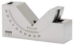 SPI - 3-3/4 Inch Long x 1-3/4 Inch Wide x 2 Inch High, 0 to 60° Adjustable Angle Block - 50-55 RC Hardness - Exact Tooling