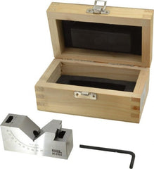 SPI - 3 Inch Long x 1 Inch Wide x 1-11/32 Inch High, Tool Steel, 0 to 60° Adjustable Angle Block - 10 Min Accuracy, 50-55 RC Hardness - Exact Tooling