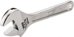 Stanley - 3/4" Jaw Capacity, 6" Standard Adjustable Wrench - Chrome Vanadium Steel, Chrome Finish, 6-1/4" OAL - Exact Tooling