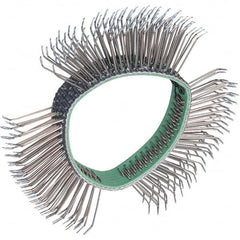 Dynabrade - 4" OD, Bent Filament Wheel Brush - 1/2" Face Width - Exact Tooling