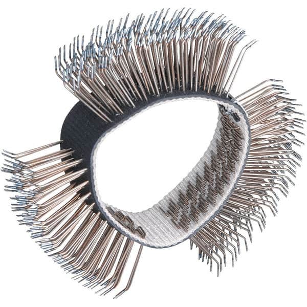 Dynabrade - 4" OD, Bent Filament Wheel Brush - 3/4" Face Width - Exact Tooling