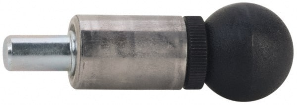 Gibraltar - 1/2" Pin Diam, 0.61" Usable Length, Ball Knob Handle Quick Release Pin - 3-5/8" OAL, Plastic Handle - Exact Tooling