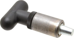 Gibraltar - 1/2" Pin Diam, 0.61" Usable Length, T Handle Quick Release Pin - 3-3/4" OAL, Plastic Handle - Exact Tooling