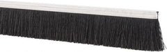 PRO-SOURCE - 1/2" Back Strip Brush Width, Metal Black Nylon Strip Brush - 1" Bristle Length, Nylon, 36" OAL - Exact Tooling