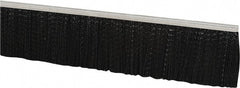 PRO-SOURCE - 3/16" Back Strip Brush Width, Metal Black Nylon Strip Brush - 2" Bristle Length, Nylon, 36" OAL - Exact Tooling