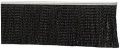 PRO-SOURCE - 1/2" Back Strip Brush Width, Metal Black Nylon Strip Brush - 3" Bristle Length, Nylon, 36" OAL - Exact Tooling