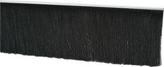PRO-SOURCE - 1/2" Back Strip Brush Width, Metal Black Nylon Strip Brush - 6" Bristle Length, Nylon, 36" OAL - Exact Tooling