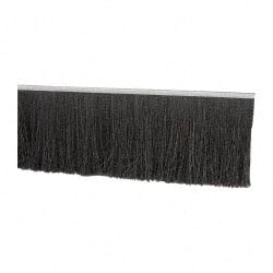 PRO-SOURCE - 1/2" Back Strip Brush Width, Metal Black Nylon Strip Brush - 4" Bristle Length, Nylon, 72" OAL - Exact Tooling