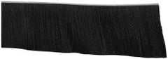 PRO-SOURCE - 1/2" Back Strip Brush Width, Metal Black Nylon Strip Brush - 6" Bristle Length, Nylon, 72" OAL - Exact Tooling