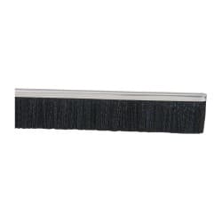 PRO-SOURCE - 5/16" Back Strip Brush Width, Metal Black Nylon Strip Brush - 1" Bristle Length, Nylon, 36" OAL - Exact Tooling