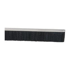 PRO-SOURCE - 5/16" Back Strip Brush Width, Metal Black Nylon Strip Brush - 1" Bristle Length, Nylon, 36" OAL - Exact Tooling