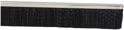PRO-SOURCE - 5/16" Back Strip Brush Width, Metal Black Nylon Strip Brush - 2" Bristle Length, Nylon, 36" OAL - Exact Tooling