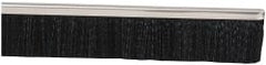 PRO-SOURCE - 5/16" Back Strip Brush Width, Metal Black Nylon Strip Brush - 2" Bristle Length, Nylon, 36" OAL - Exact Tooling