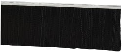 PRO-SOURCE - 5/16" Back Strip Brush Width, Metal Black Nylon Strip Brush - 4" Bristle Length, Nylon, 36" OAL - Exact Tooling