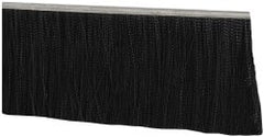 PRO-SOURCE - 5/16" Back Strip Brush Width, Metal Black Nylon Strip Brush - 6" Bristle Length, Nylon, 36" OAL - Exact Tooling