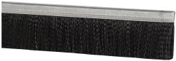PRO-SOURCE - 5/16" Back Strip Brush Width, Metal Black Nylon Strip Brush - 2" Bristle Length, Nylon, 72" OAL - Exact Tooling