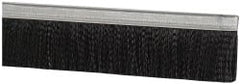 PRO-SOURCE - 5/16" Back Strip Brush Width, Metal Black Nylon Strip Brush - 2" Bristle Length, Nylon, 72" OAL - Exact Tooling