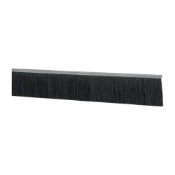 PRO-SOURCE - 5/16" Back Strip Brush Width, Metal Black Nylon Strip Brush - 3" Bristle Length, Nylon, 72" OAL - Exact Tooling