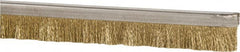 PRO-SOURCE - 1/2" Back Strip Brush Width, Stainless Steel Back Strip Brush - 1" Bristle Length, Brass, 36" OAL - Exact Tooling