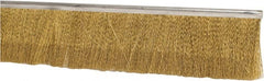 PRO-SOURCE - 1/2" Back Strip Brush Width, Stainless Steel Back Strip Brush - 2" Bristle Length, Brass, 36" OAL - Exact Tooling