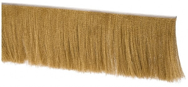 PRO-SOURCE - 1/2" Back Strip Brush Width, Stainless Steel Back Strip Brush - 6" Bristle Length, Brass, 36" OAL - Exact Tooling