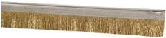 PRO-SOURCE - 1/2" Back Strip Brush Width, Stainless Steel Back Strip Brush - 1" Bristle Length, Brass, 72" OAL - Exact Tooling