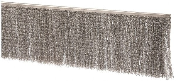 PRO-SOURCE - 5/16" Back Strip Brush Width, Stainless Steel Back Strip Brush - 6" Bristle Length, Stainless Steel, 36" OAL - Exact Tooling