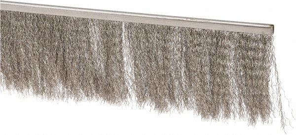 PRO-SOURCE - 5/16" Back Strip Brush Width, Stainless Steel Back Strip Brush - 4" Bristle Length, Stainless Steel, 72" OAL - Exact Tooling