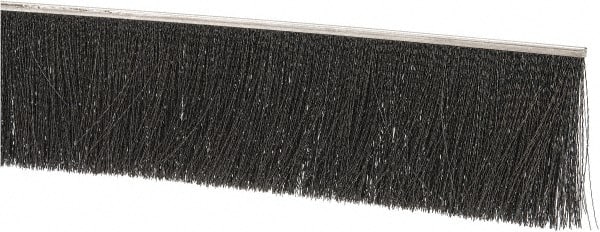 PRO-SOURCE - 1/2" Back Strip Brush Width, Stainless Steel Back Strip Brush - 4" Bristle Length, Nylon, 72" OAL - Exact Tooling