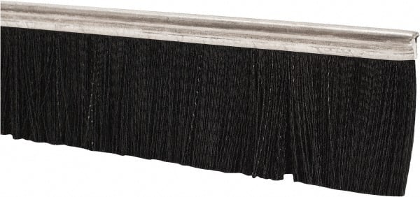 PRO-SOURCE - 5/16" Back Strip Brush Width, Stainless Steel Back Strip Brush - 2" Bristle Length, Nylon, 72" OAL - Exact Tooling