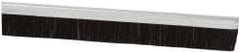PRO-SOURCE - 1/2" Back Strip Brush Width, Metal Back Horsehair Strip Brush - 1" Bristle Length, Horsehair, 72" OAL - Exact Tooling