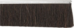 PRO-SOURCE - 1/2" Back Strip Brush Width, Metal Back Horsehair Strip Brush - 3" Bristle Length, Horsehair, 72" OAL - Exact Tooling