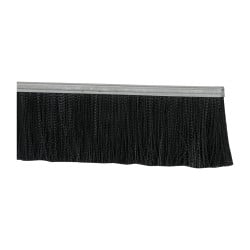 PRO-SOURCE - 1/2" Back Strip Brush Width, Metal Black Nylon Strip Brush - 3" Bristle Length, Nylon, 36" OAL - Exact Tooling