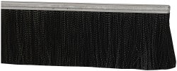 PRO-SOURCE - 1/2" Back Strip Brush Width, Metal Black Nylon Strip Brush - 4" Bristle Length, Nylon, 36" OAL - Exact Tooling