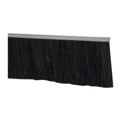 PRO-SOURCE - 1/2" Back Strip Brush Width, Metal Black Nylon Strip Brush - 5" Bristle Length, Nylon, 36" OAL - Exact Tooling